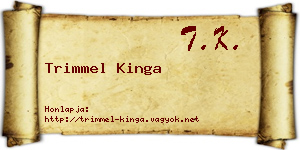 Trimmel Kinga névjegykártya